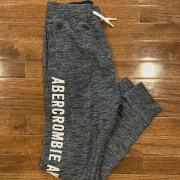 Abercrombie Kids Navy Blue Marled Joggers - Picture 1 of 1